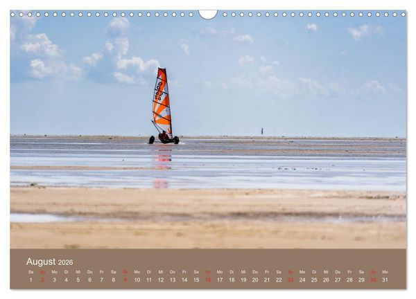 Produktbild: R&ouml;m&ouml; - Wasser, Wind und endloser Strand (Wandkalender 2026 DIN A3 quer), CALVENDO Monatskalender
