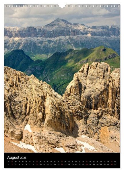 Produktbild: Dolomiten &ndash; Eine Gipfelparade (Wandkalender 2026 DIN A3 hoch), CALVENDO Monatskalender