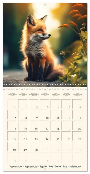 Produktbild: Les renards, des cr&eacute;atures si mignonnes (Calendrier mural carr&eacute; 2026 30x30 cm) Calendrier double avec une page pour vos prises de notes