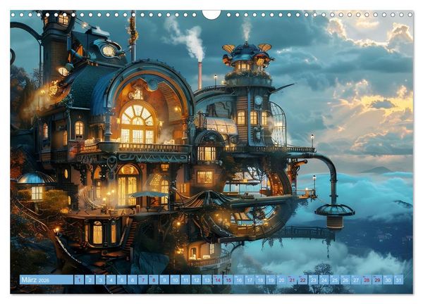 Produktbild: Steampunk Domizile (Wandkalender 2026 DIN A3 quer), CALVENDO Monatskalender