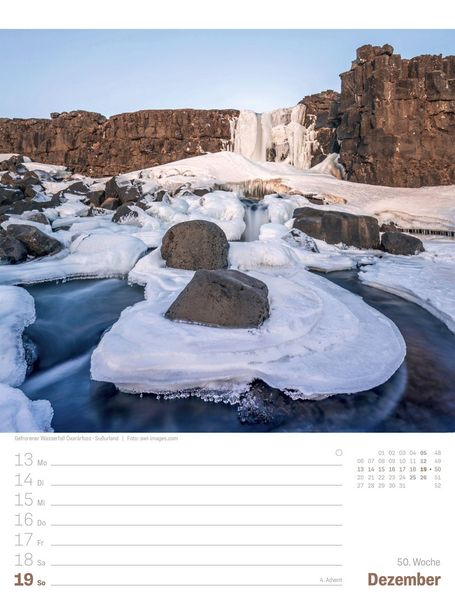 Produktbild: Island Wochenplaner Kalender 2027 | Die Insel aus Feuer und Eis