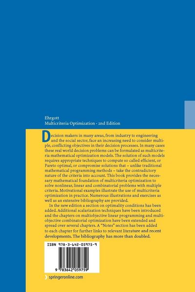Produktbild: Multicriteria Optimization