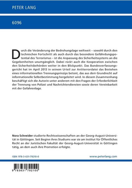 Produktbild: Das Gebot der Trennung von Polizei und Nachrichtendiensten im Spannungsfeld von Freiheitsschutz und effektiver Gefahrenabwehr