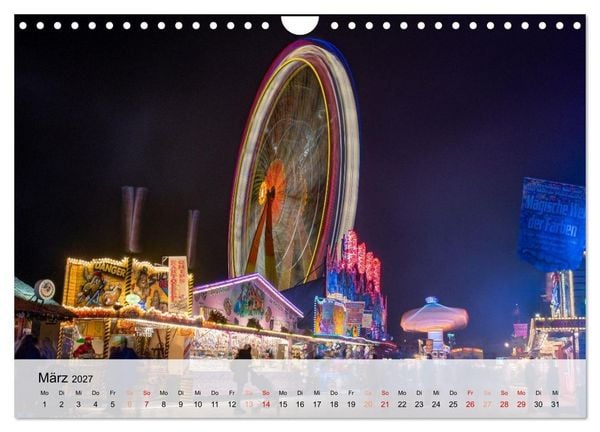 Produktbild: Lichterzauber auf dem Hamburger Dom (Wandkalender 2027 DIN A4 quer), CALVENDO Monatskalender