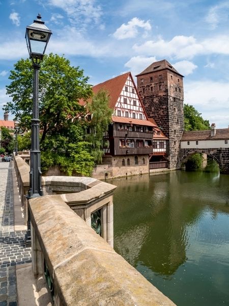 Produktbild: CALVENDO Puzzle N&Uuml;RNBERG Blick von der Maxbr&uuml;cke zum Henkersteg | 1000 Teile Lege-Gr&ouml;&szlig;e 64x48cm Foto-Puzzle f&uuml;r gl&uuml;ckliche Stunden