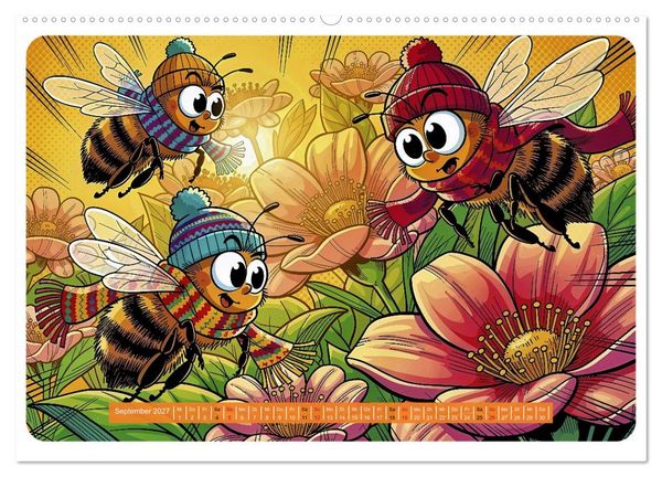 Produktbild: Lustige Bienchen - Comic (Wandkalender 2027 DIN A2 quer), CALVENDO Monatskalender