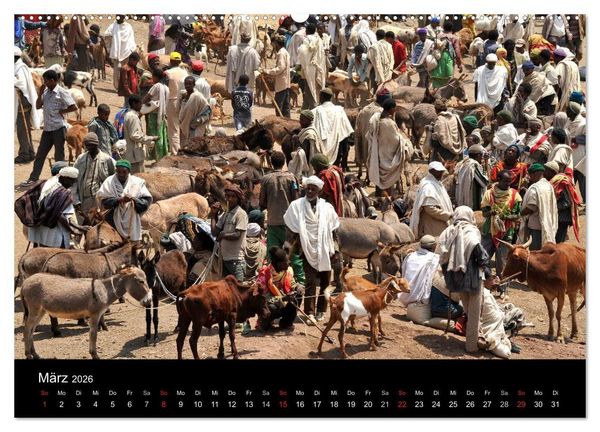 Produktbild: &Auml;thiopien Impressionen (Wandkalender 2026 DIN A2 quer), CALVENDO Monatskalender