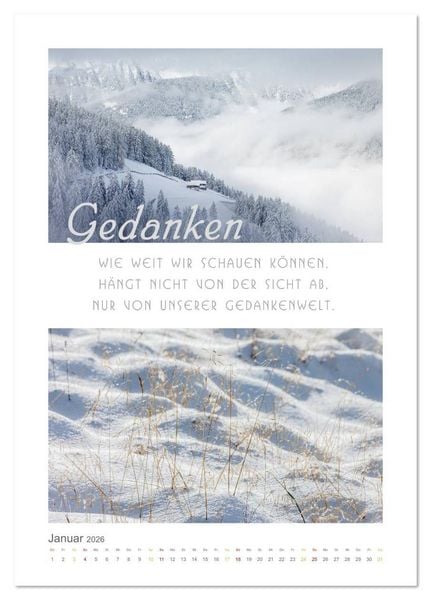 Produktbild: Quellen der Inspiration (Tischkalender 2026 DIN A5 hoch), CALVENDO Monatskalender