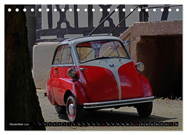 Produktbild: BMW Isetta - Die Knutschkugel (Tischkalender 2026 DIN A5 quer), CALVENDO Monatskalender