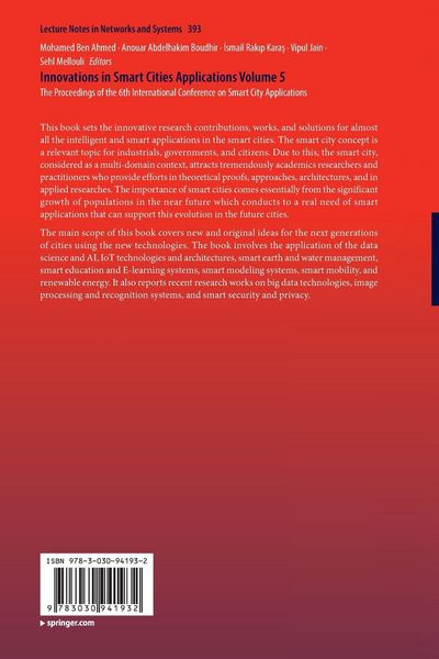 Produktbild: Innovations in Smart Cities Applications Volume 5