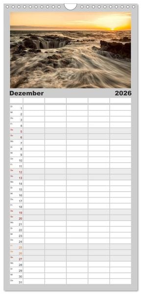 Produktbild: Familienplaner 2026 - USA Deluxe mit 5 Spalten (Wandkalender, 21 x 45 cm) CALVENDO