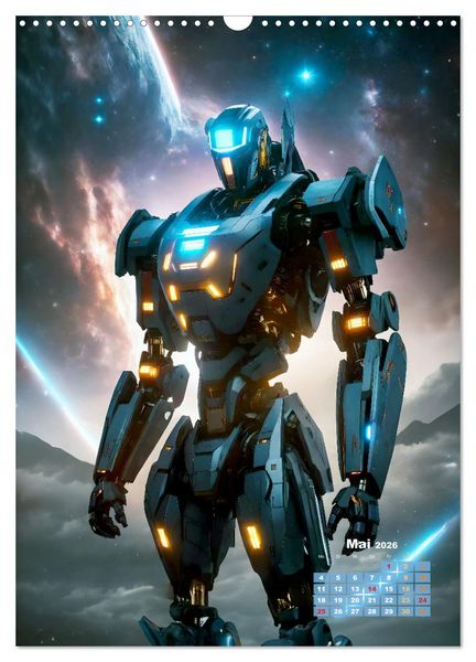 Produktbild: Roboter Nachtwache (Wandkalender 2026 DIN A3 hoch), CALVENDO Monatskalender