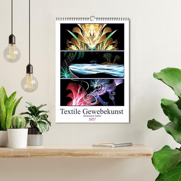 Produktbild: Textile Gewebekunst (Wandkalender 2027 DIN A3 hoch), CALVENDO Monatskalender
