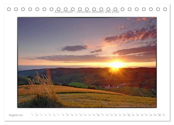 Produktbild: Kaiserstuhl zwischen Himmel und Erde (Tischkalender 2026 DIN A5 quer), CALVENDO Monatskalender