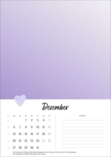 Produktbild: Kreativkalender Mit Liebe gemacht A4 2027