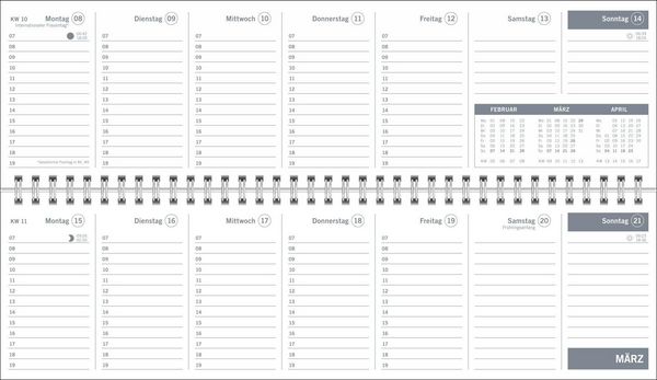 Produktbild: times&more Petrol Wochenquerplaner 2027