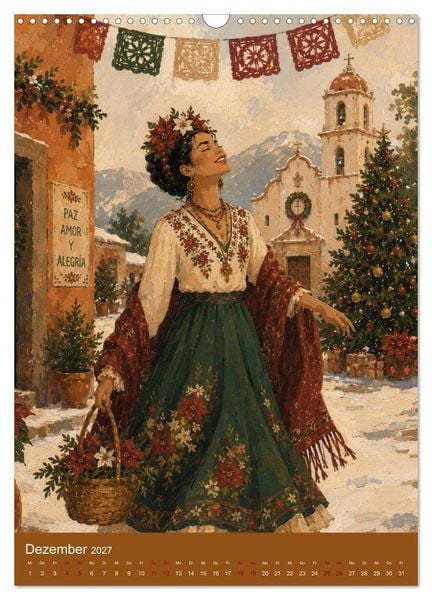 Produktbild: Freude im Haar. Leid im Herzen. Eine Hommage an Frida Kahlo (Wandkalender 2027 DIN A3 hoch), CALVENDO Monatskalender