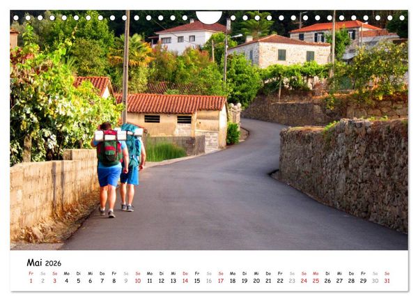 Produktbild: Jakobsweg - Camino Portugues Central (Wandkalender 2026 DIN A4 quer), CALVENDO Monatskalender