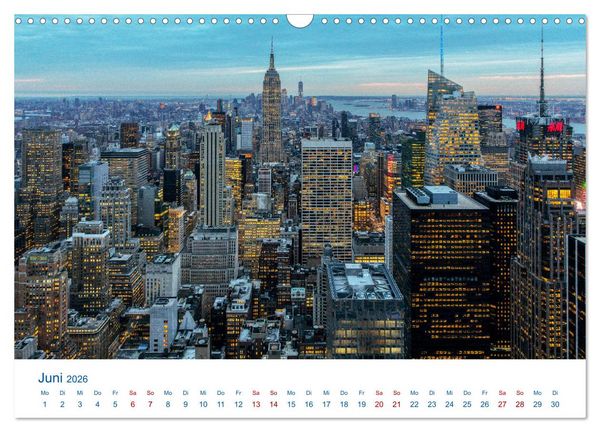 Produktbild: Die New Yorker City (Wandkalender 2026 DIN A3 quer), CALVENDO Monatskalender