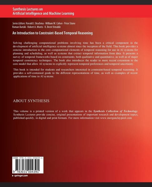 Produktbild: An Introduction to Constraint-Based Temporal Reasoning