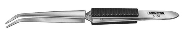 Bernstein Tools 5-156 Lötpinzette Flach-rund, gebogen 160mm