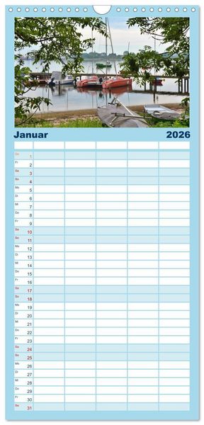 Produktbild: Familienplaner 2026 - Heiligenhafen immer wieder mit 5 Spalten (Wandkalender, 21 x 45 cm) CALVENDO