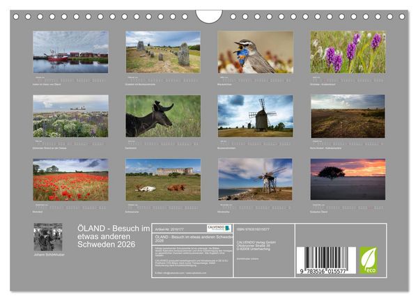 Produktbild: &Ouml;LAND - Besuch im etwas anderen Schweden 2026 (Wandkalender 2026 DIN A4 quer), CALVENDO Monatskalender