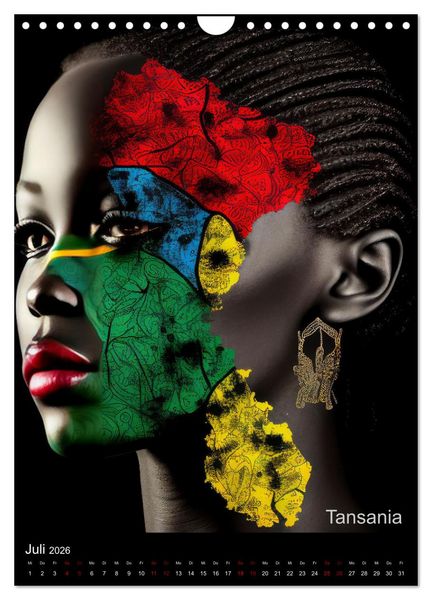 Produktbild: Afrikanische Sch&ouml;nheiten (Wandkalender 2026 DIN A4 hoch), CALVENDO Monatskalender