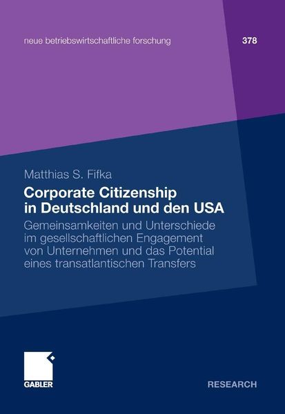 Produktbild: Corporate Citizenship in Deutschland und den USA