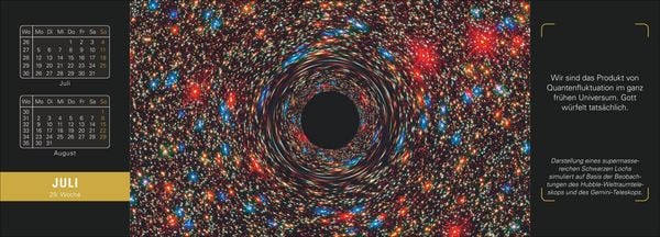Produktbild: Stephen Hawking Universum Premium-Tischplaner 2027 - Wochenkalender mit 53 Bildern und Zitaten
