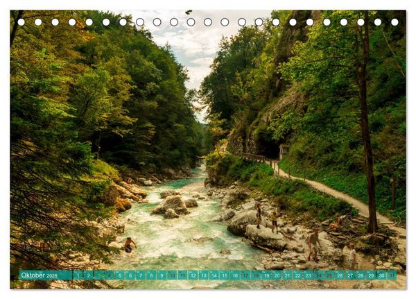 Produktbild: Reise durch das Soca-Tal - Unterwegs im sch&ouml;nen Slowenien (Tischkalender 2026 DIN A5 quer), CALVENDO Monatskalender