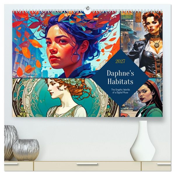 Produktbild: Daphne&rsquo;s Habitats, the Graphic Worlds of a Digital Muse (High Quality Premium Wall Calendar 2027 DIN A2 landscape),CALVENDO 12 Month Wall Calendar