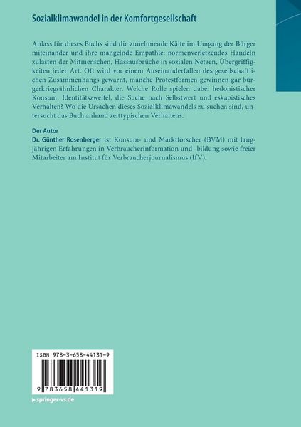 Produktbild: Sozialklimawandel in der Komfortgesellschaft