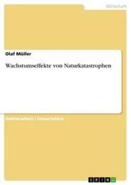 Produktbild: Wachstumseffekte von Naturkatastrophen