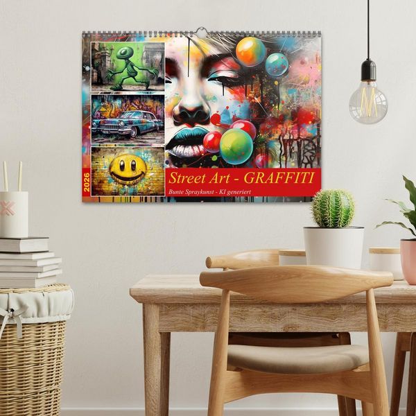 Produktbild: Street Art Graffiti (Wandkalender 2026 DIN A3 quer), CALVENDO Monatskalender