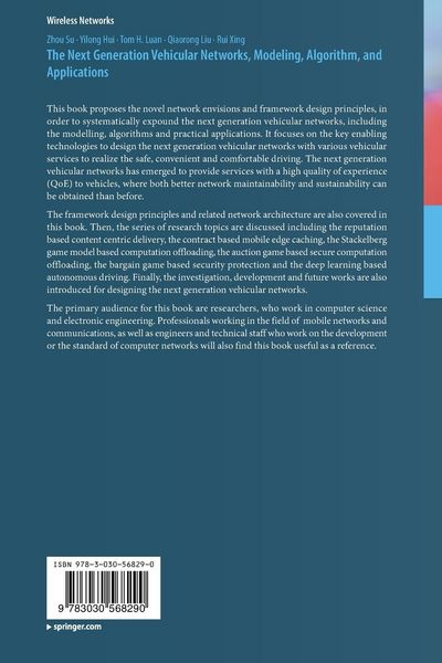 Produktbild: The Next Generation Vehicular Networks, Modeling, Algorithm and Applications