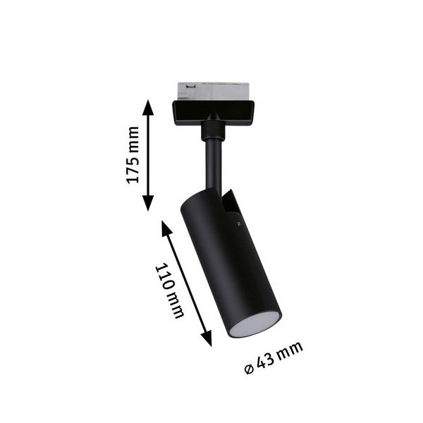 Produktbild: Paulmann Hochvolt-Schienensystem-Leuchte URail fest eingebaut 4.5W LED Schwarz (matt)