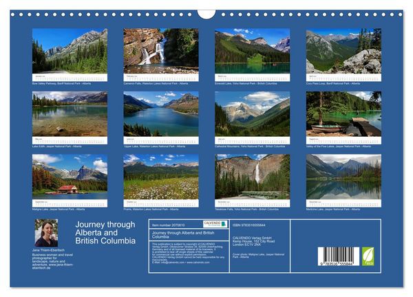 Produktbild: Journey through Alberta and British Columbia (Wall Calendar 2026 DIN A3 landscape), CALVENDO 12 Month Wall Calendar
