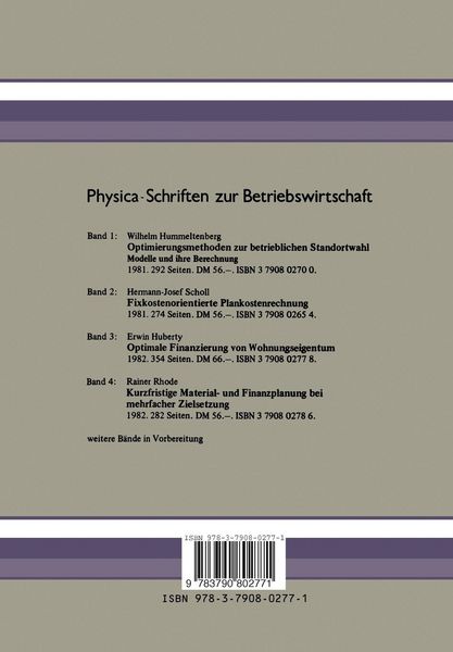 Produktbild: Optimale Finanzierung von Wohnungseigentum