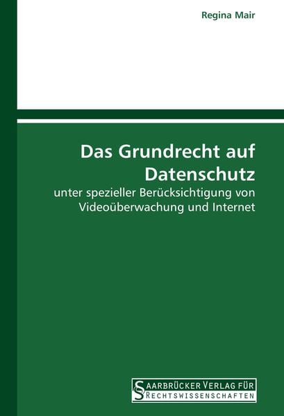 Produktbild: Das Grundrecht auf Datenschutz