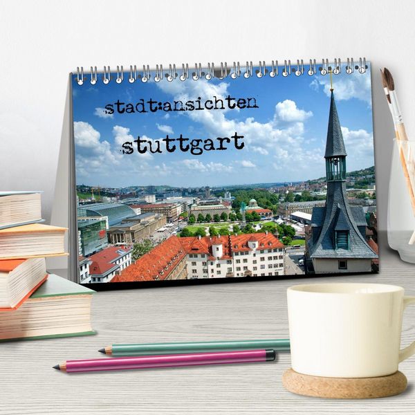 Produktbild: stadtansichten stuttgart (Tischkalender 2026 DIN A5 quer), CALVENDO Monatskalender