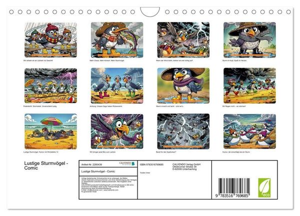 Produktbild: Lustige Sturmv&ouml;gel - Comic (Wandkalender 2027 DIN A4 quer), CALVENDO Monatskalender