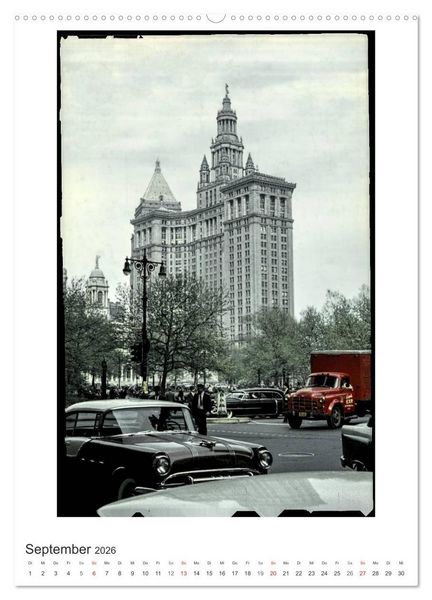 Produktbild: NEW YORK CITY - Vintage Views (hochwertiger Premium Wandkalender 2026 DIN A2 hoch), Kunstdruck in Hochglanz
