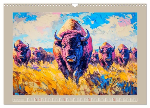 Produktbild: Wilde Sch&ouml;nheiten. Ein Jahr mit majest&auml;tischen Tieren (Wandkalender 2026 DIN A3 quer), CALVENDO Monatskalender