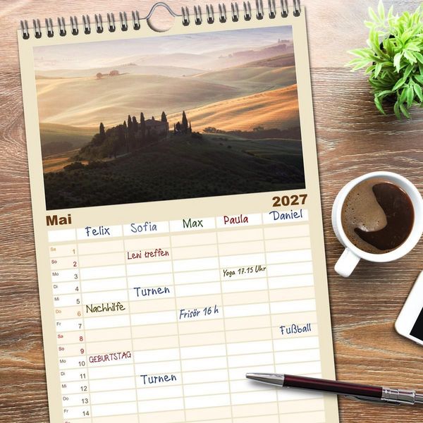 Produktbild: Familienplaner 2027 - Italien - Eine Reise durch Bel Paese mit 5 Spalten (Wandkalender, 21 x 45 cm) CALVENDO