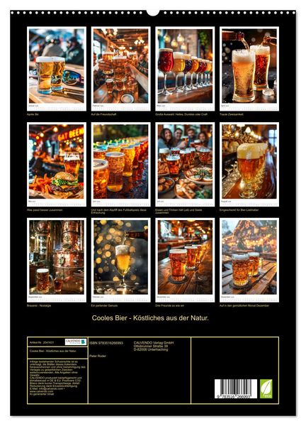 Produktbild: Cooles Bier - K&ouml;stliches aus der Natur. (hochwertiger Premium Wandkalender 2026 DIN A2 hoch), Kunstdruck in Hochglanz