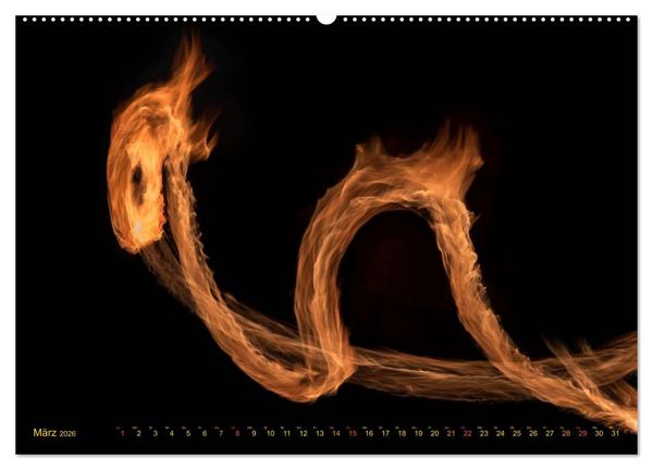 Produktbild: Feuerdrache (hochwertiger Premium Wandkalender 2026 DIN A2 quer), Kunstdruck in Hochglanz