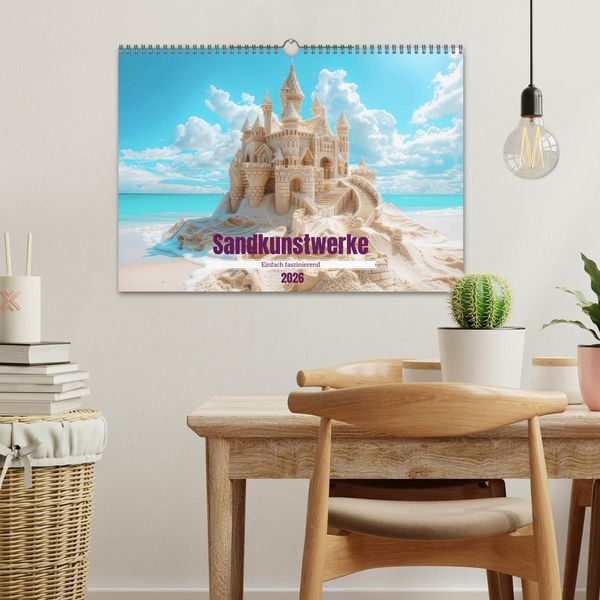 Produktbild: Sandkunstwerke - Einfach faszinierend (Wandkalender 2026 DIN A3 quer), CALVENDO Monatskalender