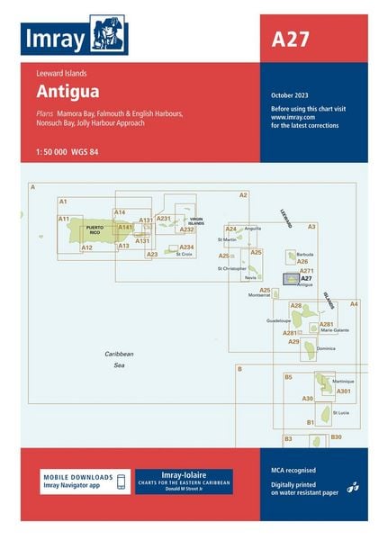 Produktbild: A27 Antigua, Imray Chart
