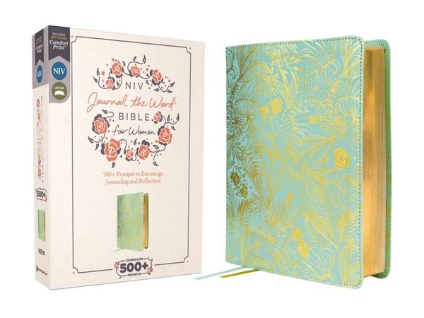 Produktbild: Niv, Journal the Word Bible for Women (Perfect for Note-Taking), Leathersoft, Teal, Red Letter, Comfort Print
